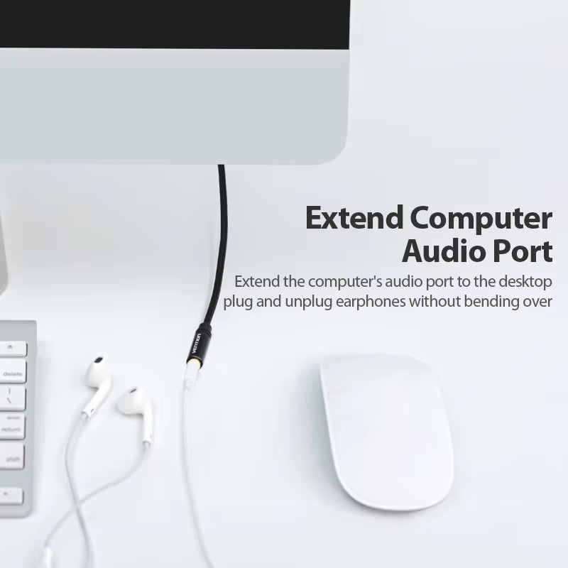 Jack 3.5 Aux Extension Cable for Car Laptop Mini PC TV Xiaomi Huawei Stereo 3.5 Mm Jack Headphone Speaker Cable Auxiliar