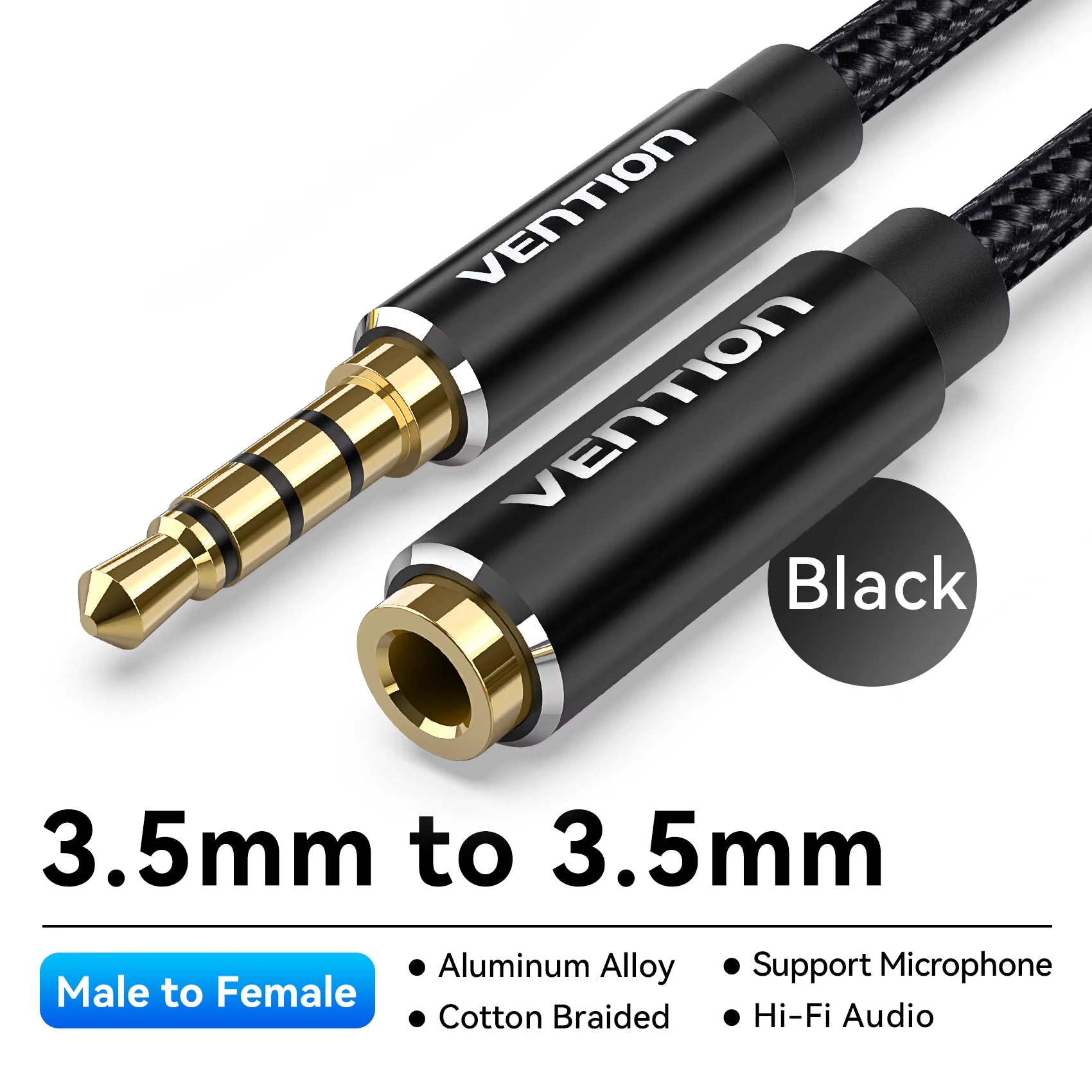 Jack 3.5 Aux Extension Cable for Car Laptop Mini PC TV Xiaomi Huawei Stereo 3.5 Mm Jack Headphone Speaker Cable Auxiliar