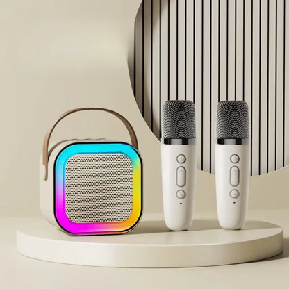 K12 Karaoke Machine Portable 5.3 PA Speaker System with 1-2 Wireless Microphones Home Family Singing Children'S Gifts