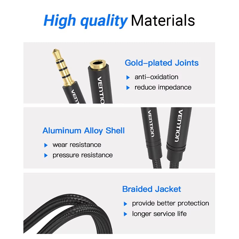 Jack 3.5 Aux Extension Cable for Car Laptop Mini PC TV Xiaomi Huawei Stereo 3.5 Mm Jack Headphone Speaker Cable Auxiliar